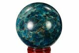 Bright Blue Apatite Sphere - Madagascar #154236-1